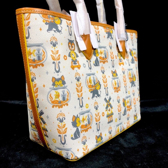 Disney Parks Dooney & Bourke Pinocchio Figaro & Cleo Tote Purse Bag B - NEW - Picture 6 of 8